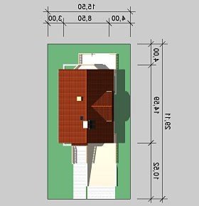 Usytuowanie budynku LK&657 w wersji lustrzanej