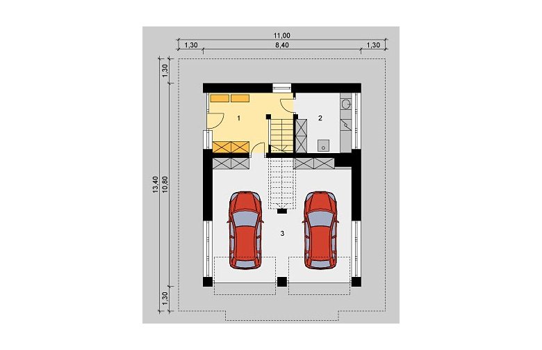 Projekt domu szkieletowego LK&662 - parter