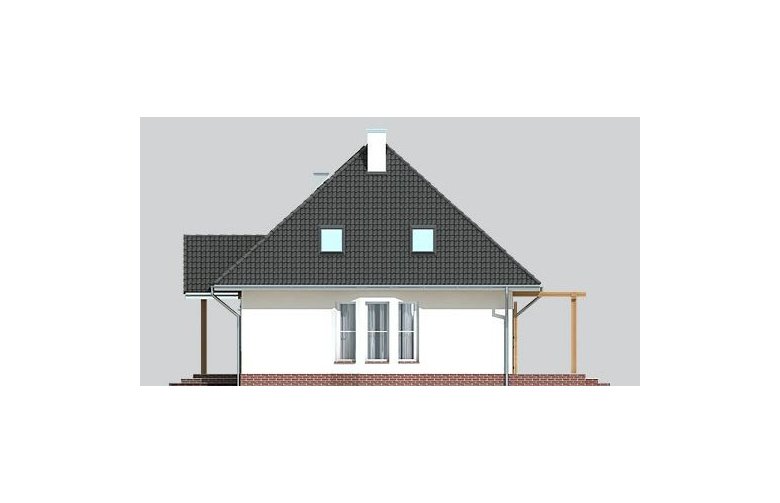 Projekt domu jednorodzinnego LK&667 - elewacja 2