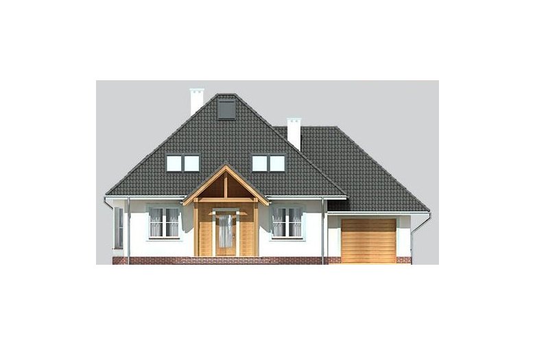 Projekt domu jednorodzinnego LK&667 - elewacja 1