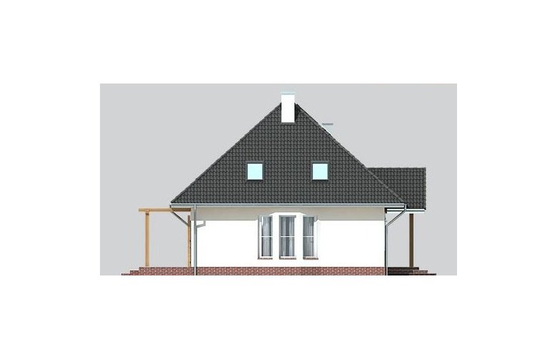 Projekt domu jednorodzinnego LK&667 - elewacja 2