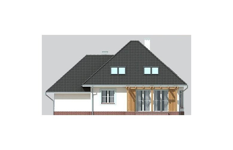 Projekt domu jednorodzinnego LK&667 - elewacja 3
