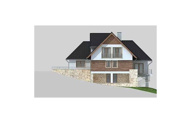 Projekt domu jednorodzinnego LK&668 - elewacja 4