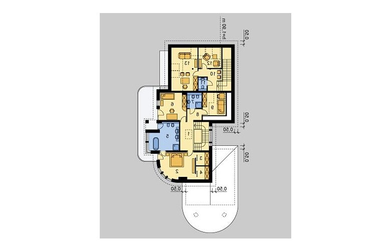 Projekt domu szkieletowego LK&671 - piętro