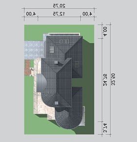 Usytuowanie budynku LK&671 w wersji lustrzanej