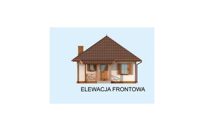 Projekt domu letniskowego SAN ANTONIO dom letniskowy - elewacja 1