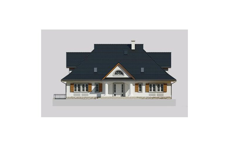 Projekt domu jednorodzinnego LK&681 - elewacja 3