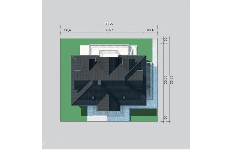Projekt domu jednorodzinnego LK&681 - Usytuowanie - wersja lustrzana