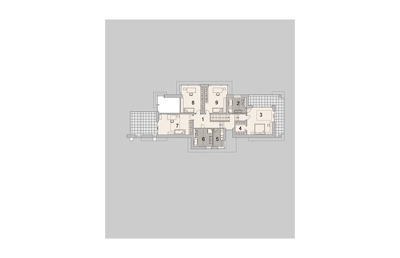Projekt domu z poddaszem LK&683 - piętro