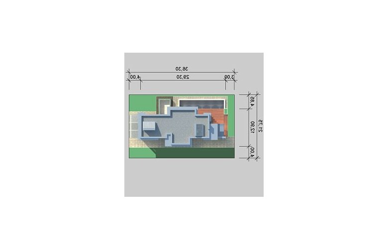 Projekt domu z poddaszem LK&683 - Usytuowanie - wersja lustrzana