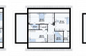 Projekt domu parterowego Z131 - rzut poddasza