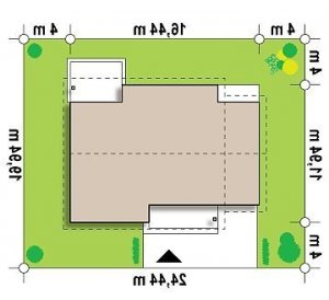 Usytuowanie budynku Z131 w wersji lustrzanej