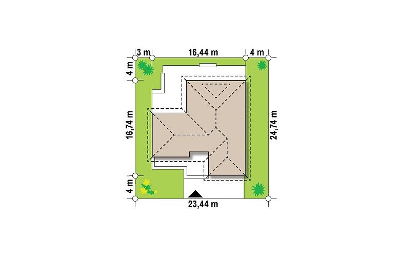 Projekt domu parterowego Z285 - Usytuowanie