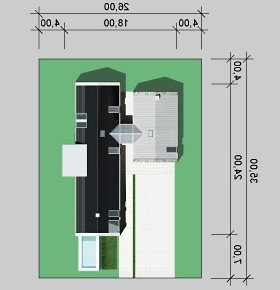 Usytuowanie budynku LK&688 w wersji lustrzanej