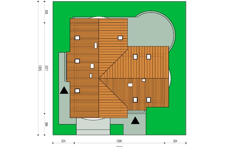 Projekt domu wielorodzinnego Klaudia 2-rodzinny - Usytuowanie - wersja lustrzana