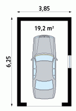 Rzut projektu Garaż G6