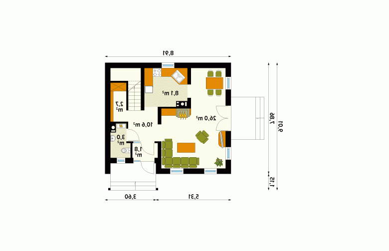 Projekt domu wielorodzinnego Gośka - 