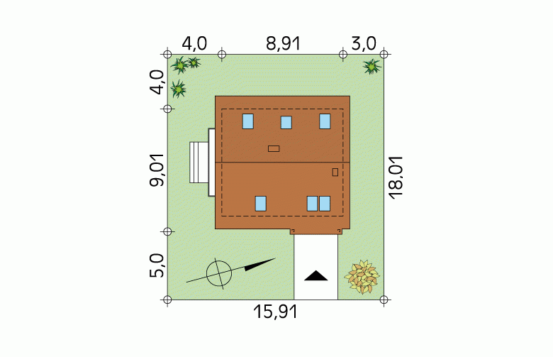 Projekt domu wielorodzinnego Gośka - Usytuowanie