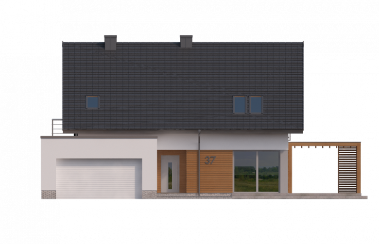 Projekt domu jednorodzinnego Korso 2 PS - elewacja 1