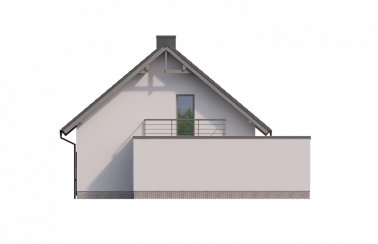 Projekt domu jednorodzinnego Korso 2 PS - elewacja 2