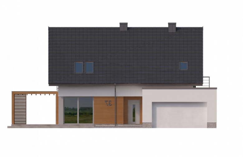 Projekt domu jednorodzinnego Korso 2 PS - elewacja 1