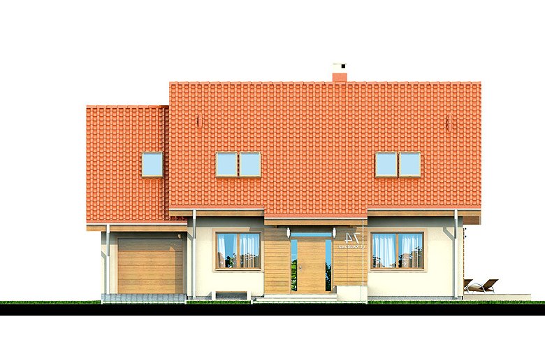 Projekt domu jednorodzinnego Kendra BIS - elewacja 1