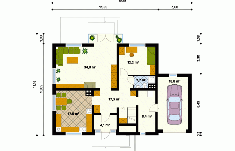 Projekt domu wielorodzinnego Hiacynt - 