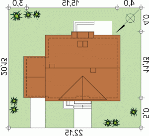 Usytuowanie budynku Hiacynt w wersji lustrzanej