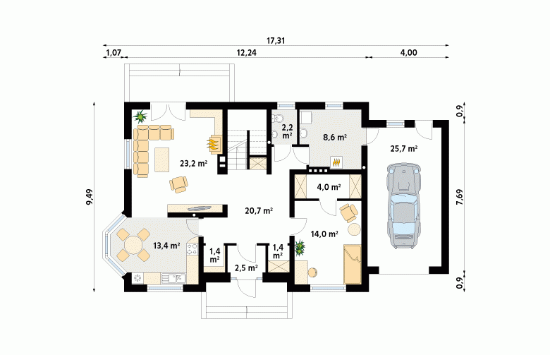 Projekt domu wielorodzinnego Huragan 3 - 