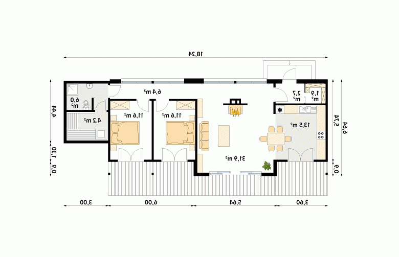 Projekt domu letniskowego Klif dr-S - 