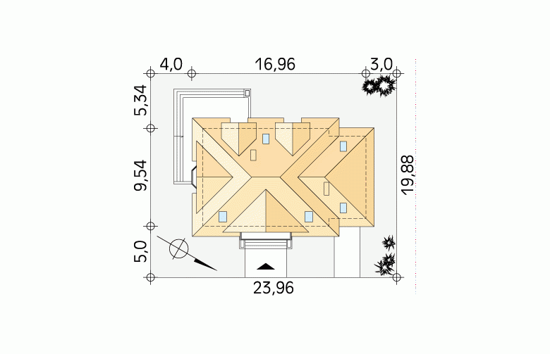 Projekt domu wielorodzinnego Koral 2 - Usytuowanie