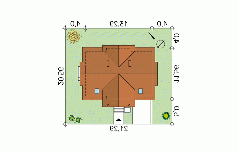 Projekt domu wielorodzinnego Kora - Usytuowanie - wersja lustrzana