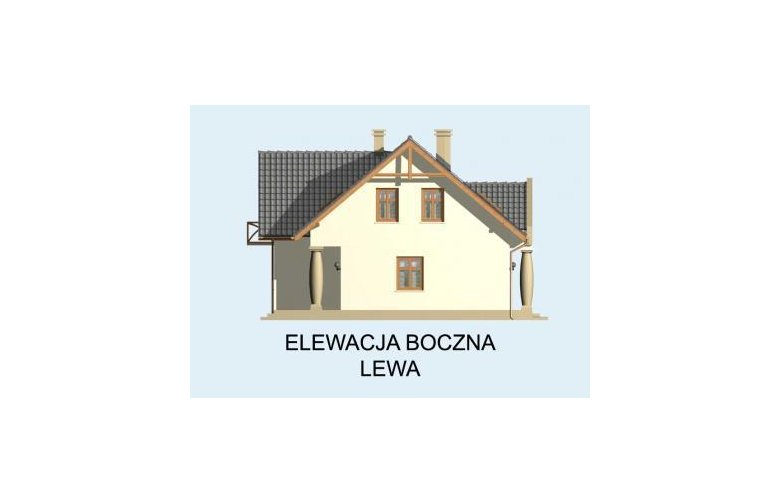 Projekt domu jednorodzinnego SALAMANCA - elewacja 2