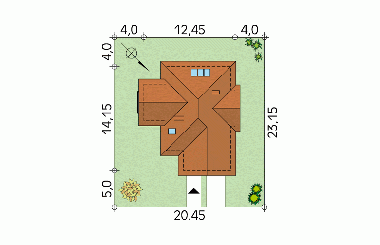 Projekt domu parterowego Kurant - Usytuowanie