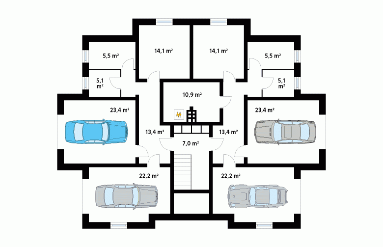 Projekt domu szkieletowego Lazur - 