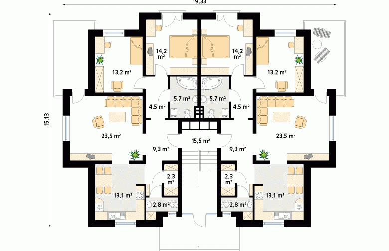 Projekt domu szkieletowego Lazur - 