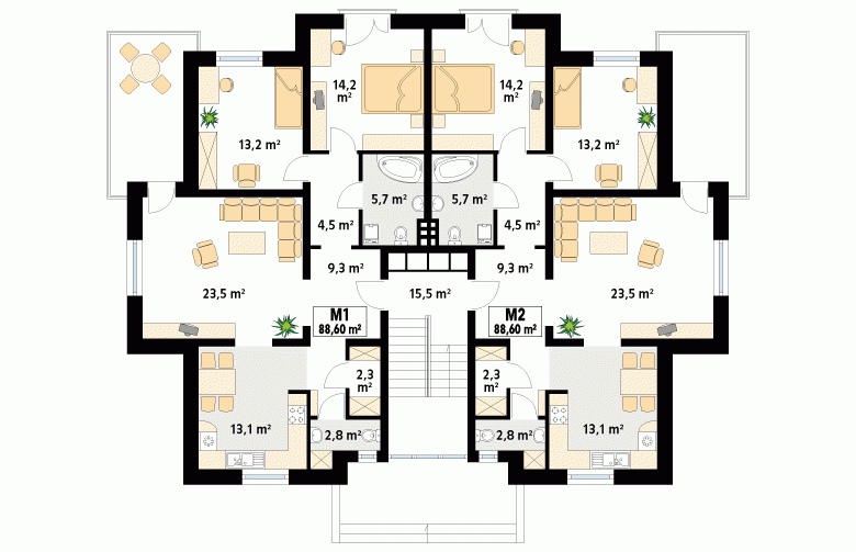 Projekt domu szkieletowego Lazur - 