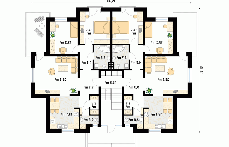 Projekt domu szkieletowego Lazur - 