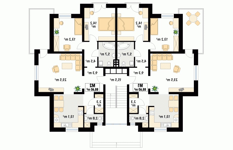 Projekt domu szkieletowego Lazur - 