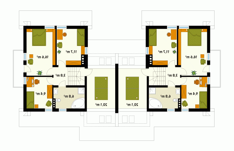 Projekt domu bliźniaczego Lira - 