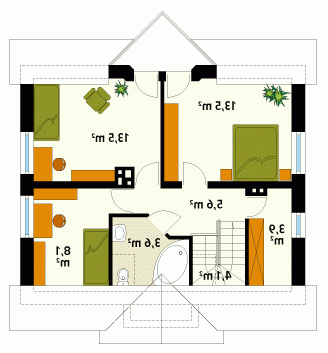 Rzut projektu Maciejka - wersja lustrzana