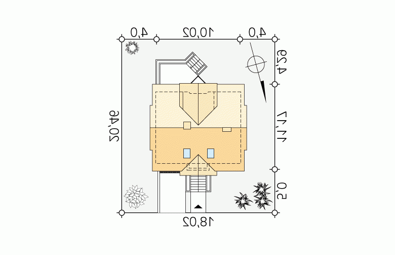 Projekt domu wielorodzinnego Maciejka 4 - Usytuowanie - wersja lustrzana