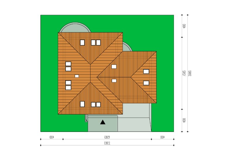 Projekt domu jednorodzinnego Syntia II wersja C - Usytuowanie - wersja lustrzana