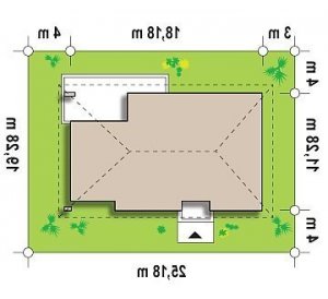 Usytuowanie budynku Z123 w wersji lustrzanej