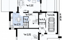 Projekt domu piętrowego Zx64 - rzut parteru