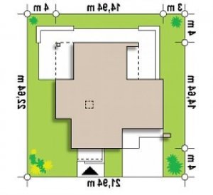 Usytuowanie budynku Zx64 w wersji lustrzanej