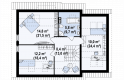 Projekt domu z poddaszem Z107 - rzut poddasza