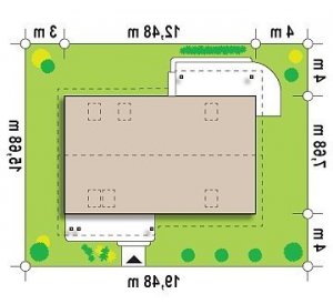 Usytuowanie budynku Z111 w wersji lustrzanej