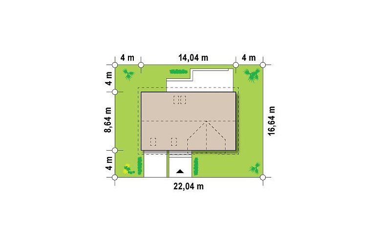 Projekt domu z poddaszem Z122 - Usytuowanie