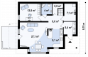 Projekt domu z poddaszem Z128 - rzut parteru